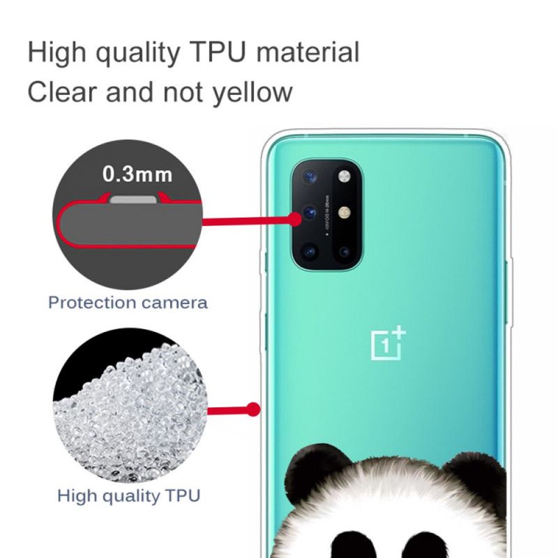 Skal OnePlus 8T Mobilskal Transparent Panda