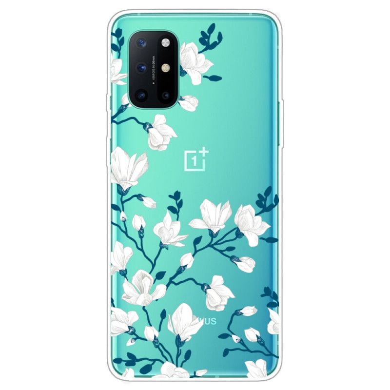 Skal OnePlus 8T Mobilskal Vita Blommor