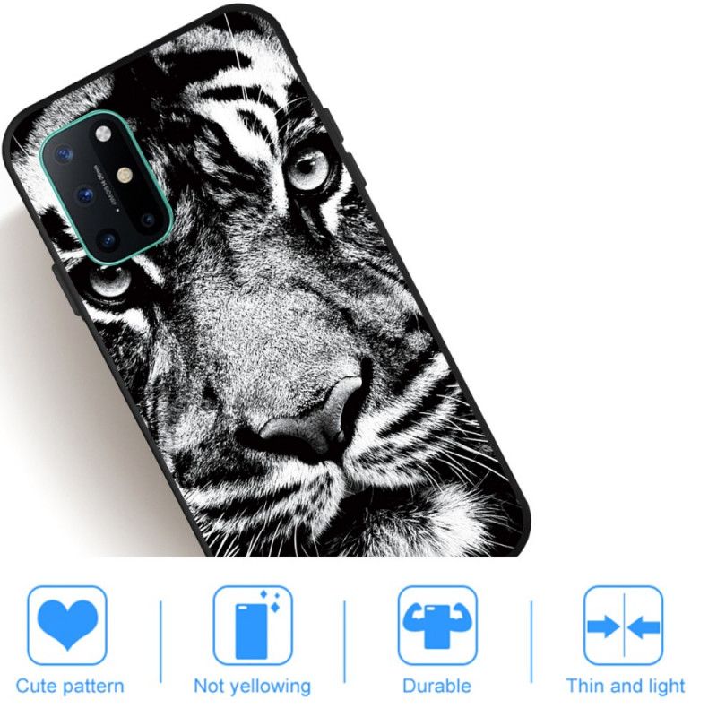 Skal OnePlus 8T Svartvit Tiger