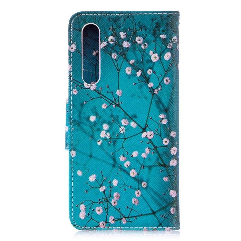 Läderfodral Huawei P30 Mobilskal Blommande Träd