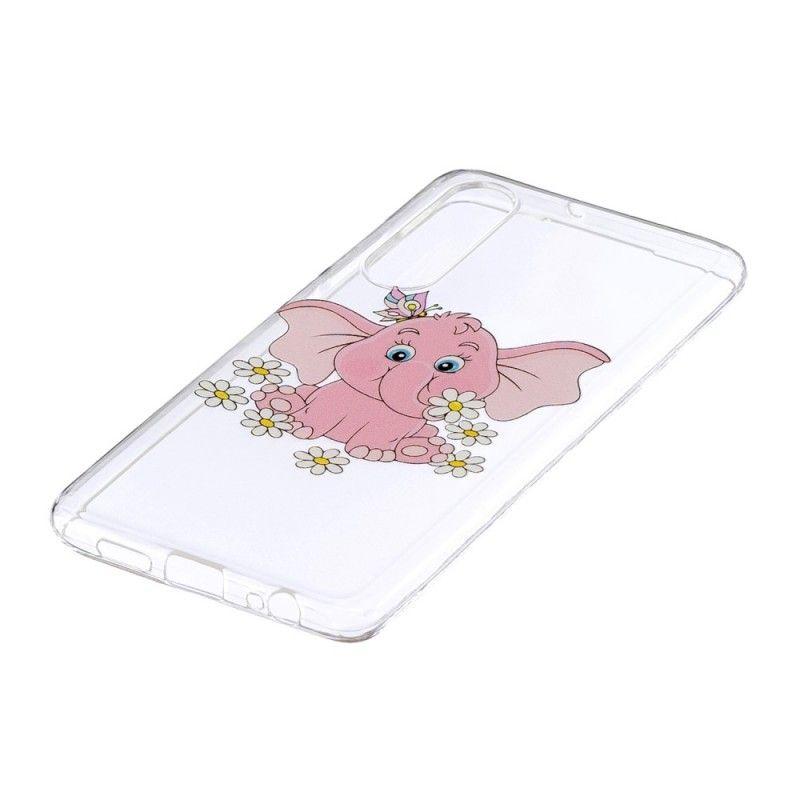 Skal för Huawei P30 Transparent Rosa Elefant