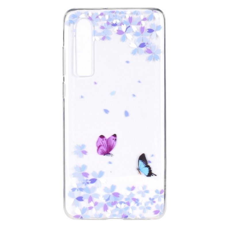 Skal Huawei P30 Mobilskal Genomskinliga Fjärilar Och Blommor