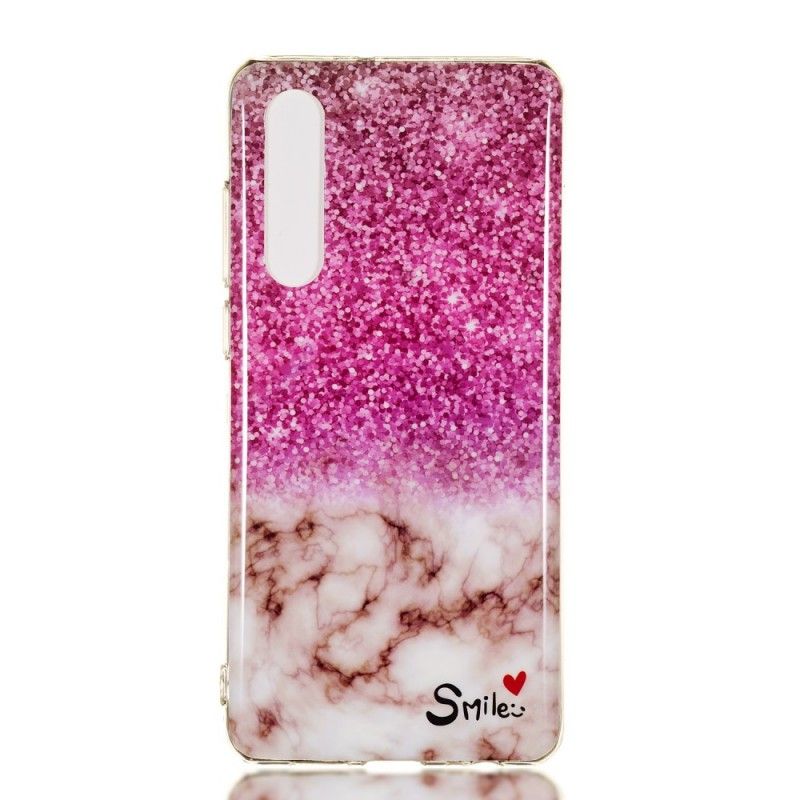 Skal Huawei P30 Mobilskal Glitter Och Leende I Marmor