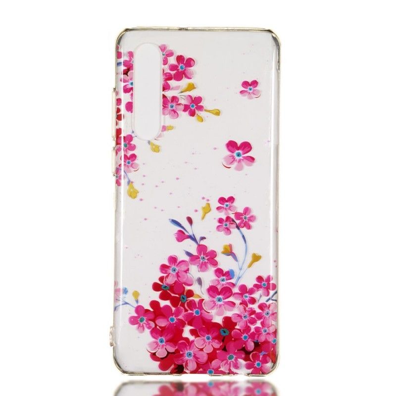 Skal Huawei P30 Mobilskal Gula Och Magenta Blommor