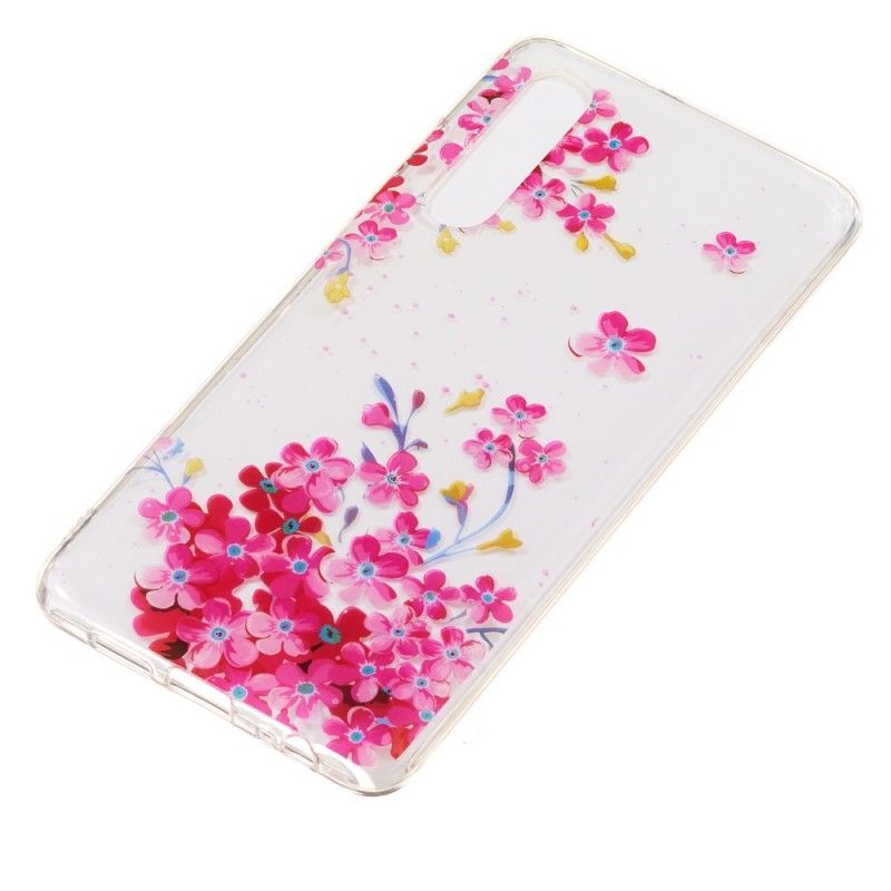 Skal Huawei P30 Mobilskal Gula Och Magenta Blommor