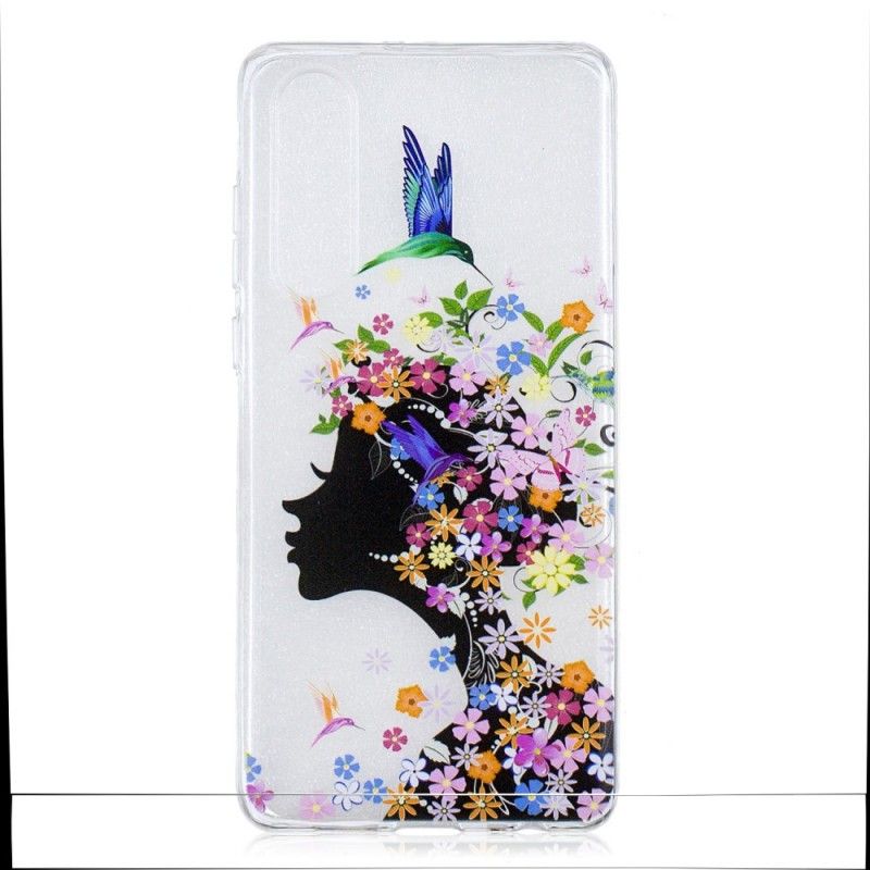 Skal Huawei P30 Transparent Blommflicka