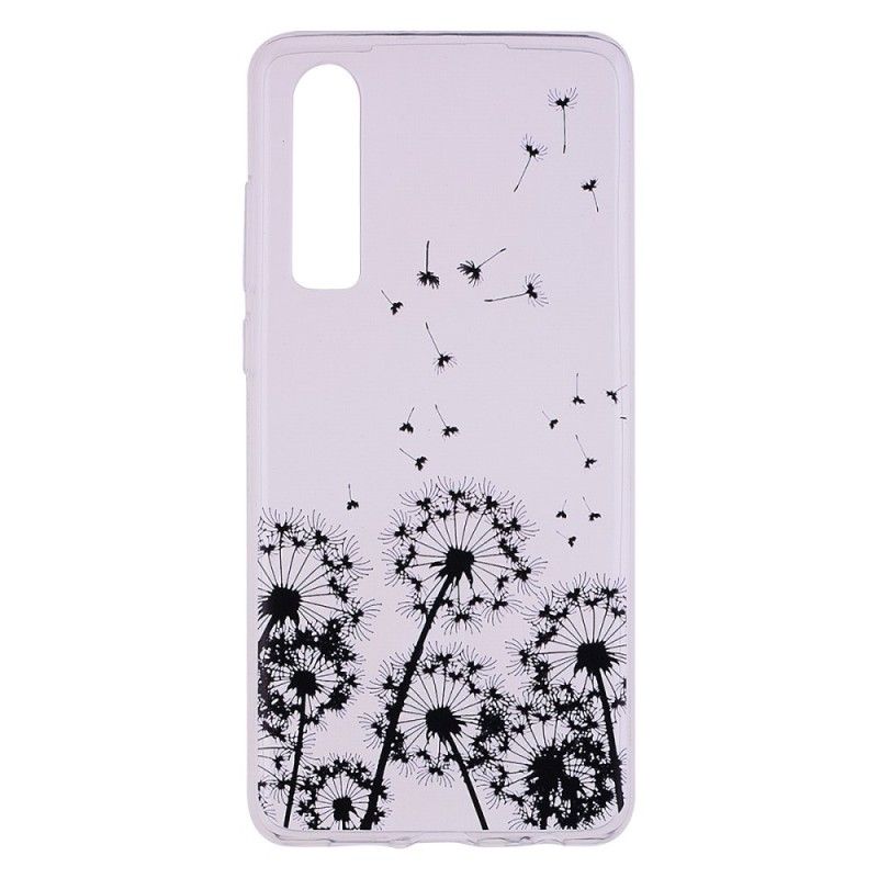 Skal Huawei P30 Transparenta Svarta Maskrosor