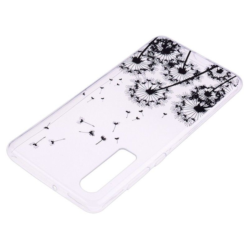 Skal Huawei P30 Transparenta Svarta Maskrosor