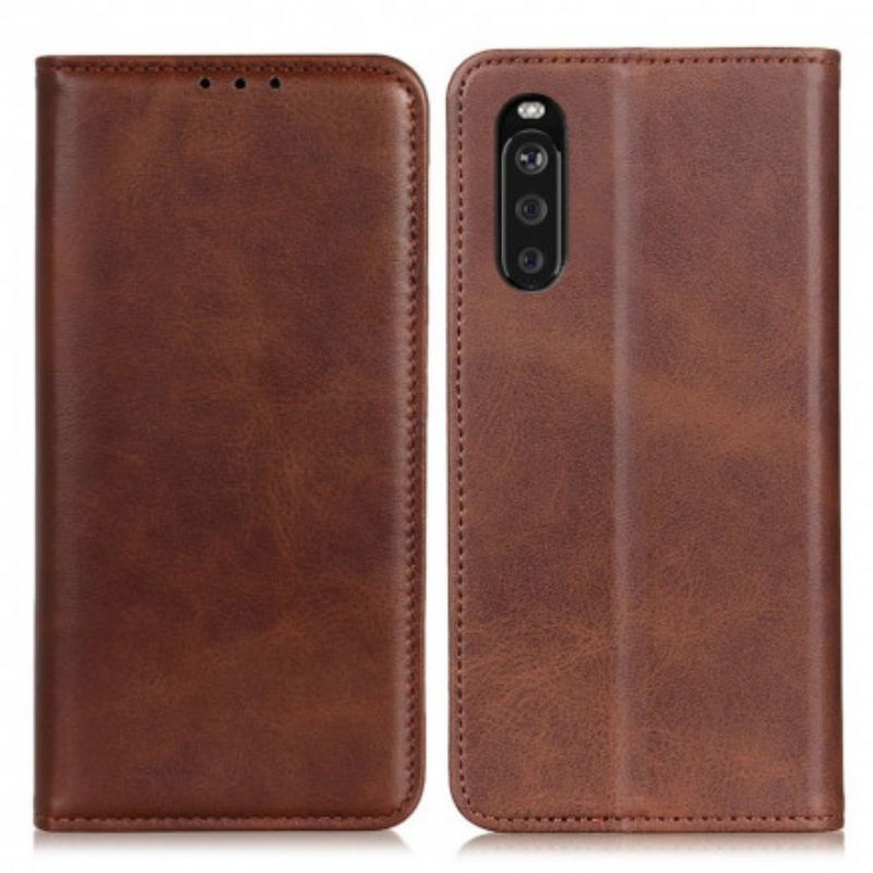 Folio-fodral Sony Xperia 10 Iii Split Leather Elegance