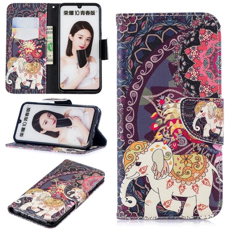 Fodral Huawei P Smart 2019 Etnisk Elefantmandala