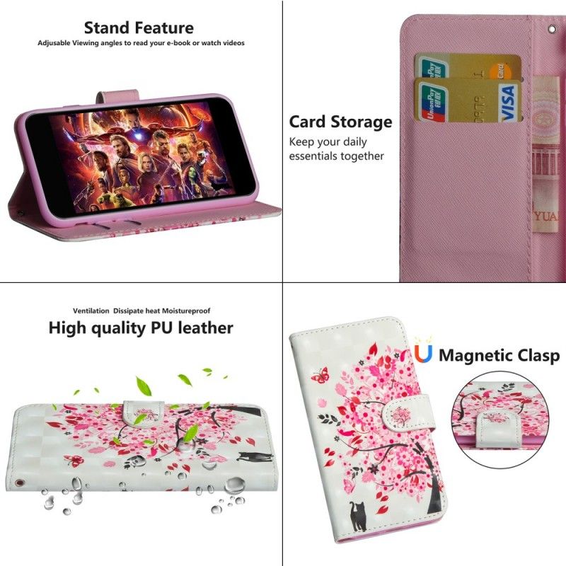 Fodral Huawei P Smart 2019 Rosa Träd