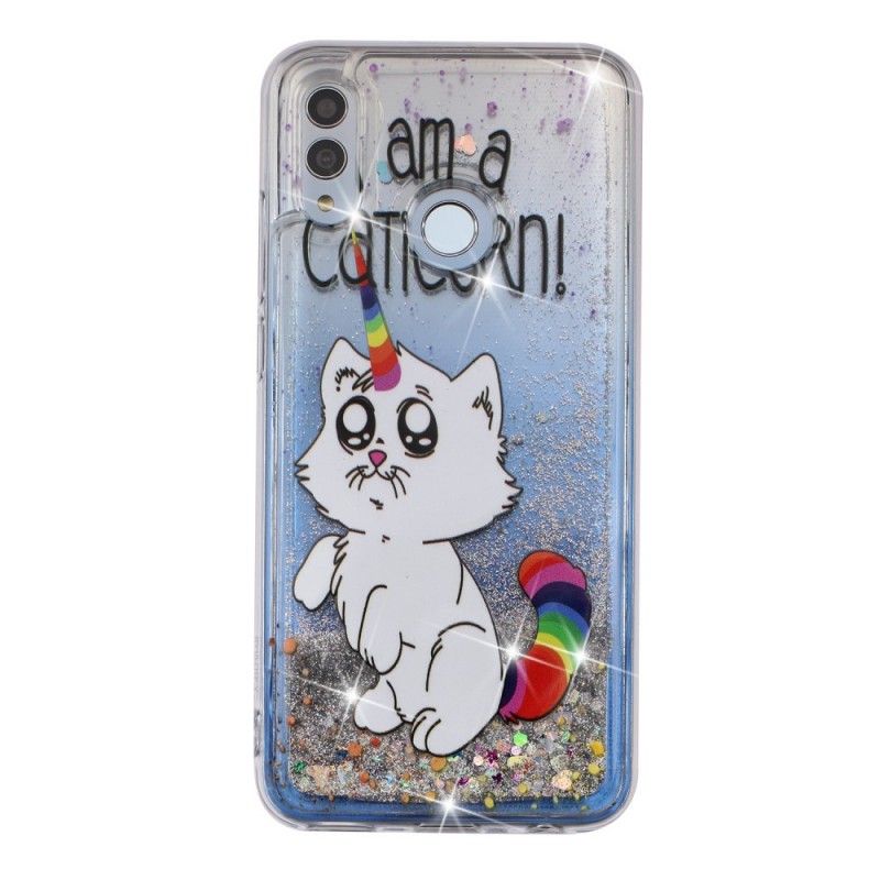 Skal Huawei P Smart 2019 Mobilskal Caticorn Glitter