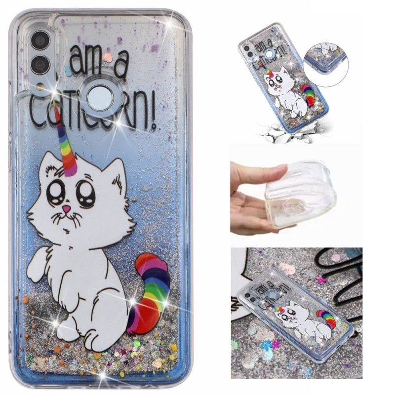 Skal Huawei P Smart 2019 Mobilskal Caticorn Glitter