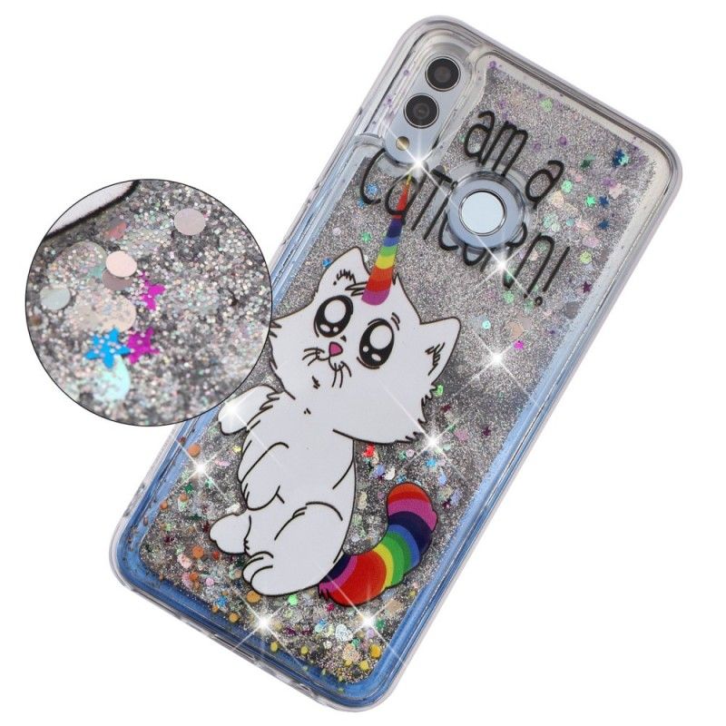 Skal Huawei P Smart 2019 Mobilskal Caticorn Glitter