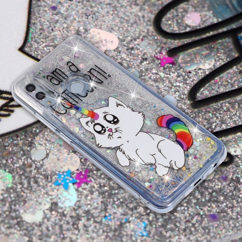 Skal Huawei P Smart 2019 Mobilskal Caticorn Glitter