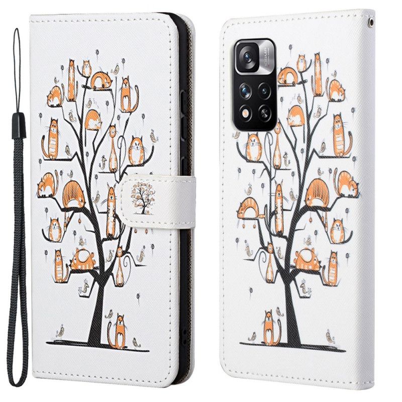 Fodral För Xiaomi Redmi Note 11 Pro / Note 11 Pro Plus Funky Cats Strappy