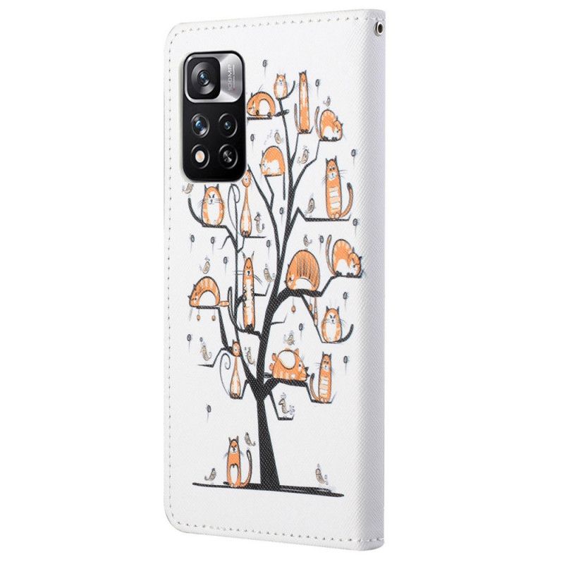 Fodral För Xiaomi Redmi Note 11 Pro / Note 11 Pro Plus Funky Cats Strappy