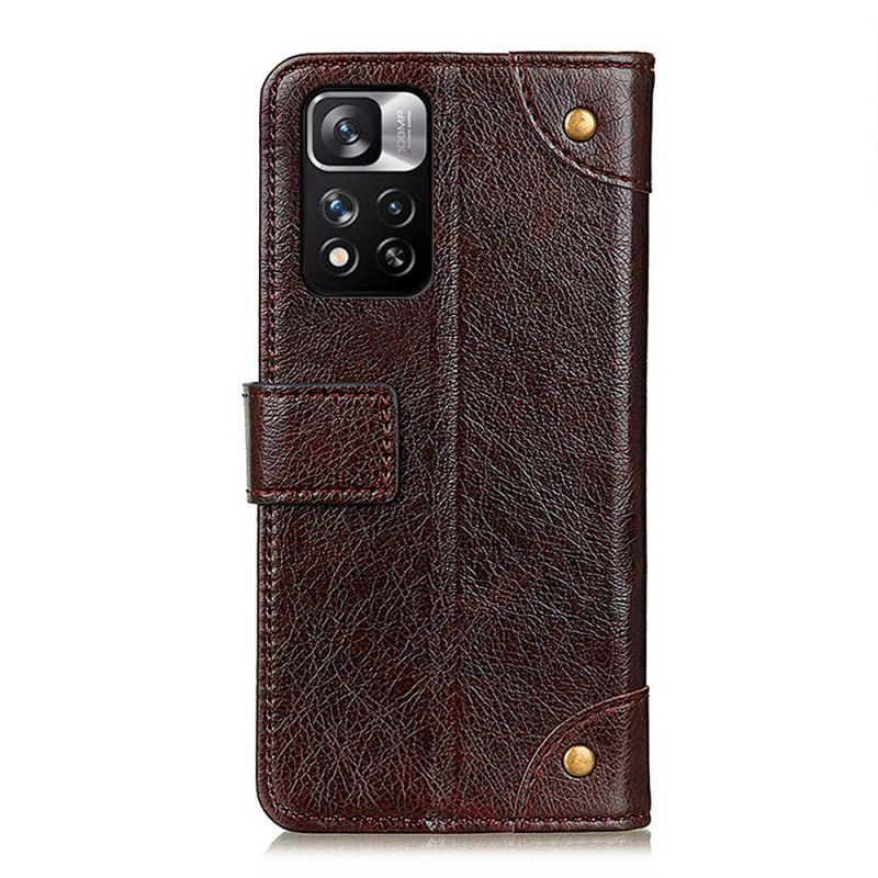 Fodral För Xiaomi Redmi Note 11 Pro / Note 11 Pro Plus Style Nappa Leather Vintage Nitar