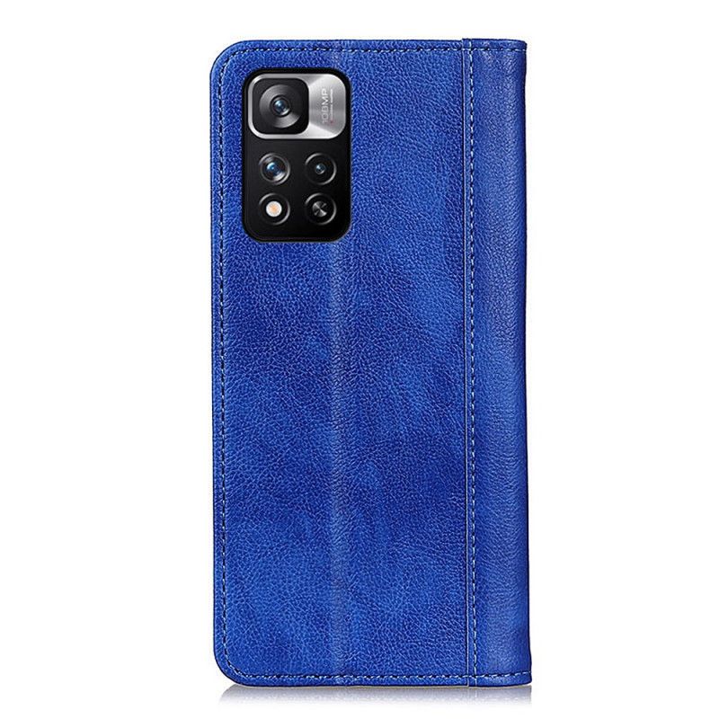 Folio-fodral Xiaomi Redmi Note 11 Pro / Note 11 Pro Plus Elegance Split Litchi Läder