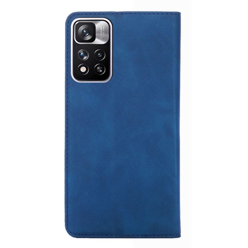 Folio-fodral Xiaomi Redmi Note 11 Pro / Note 11 Pro Plus Skin-touch Lädereffekt