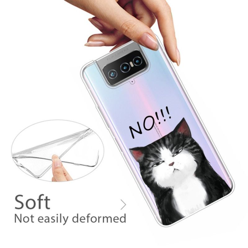 Skal Asus Zenfone 7 / 7 Pro Mobilskal Katten Som Säger Nej