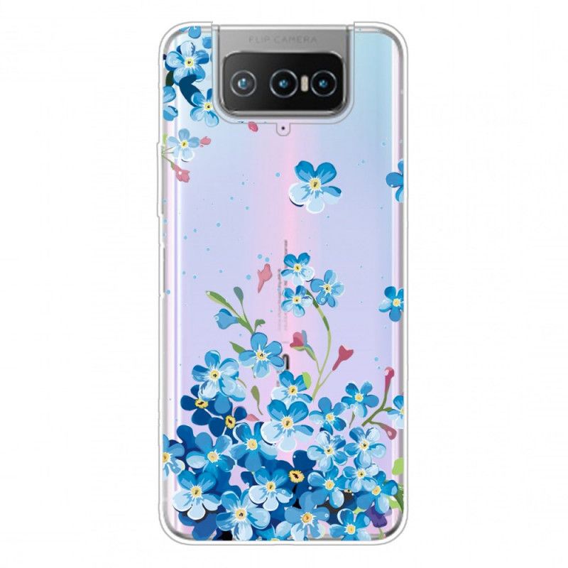 Skal för Asus Zenfone 7 / 7 Pro Blå Blommor