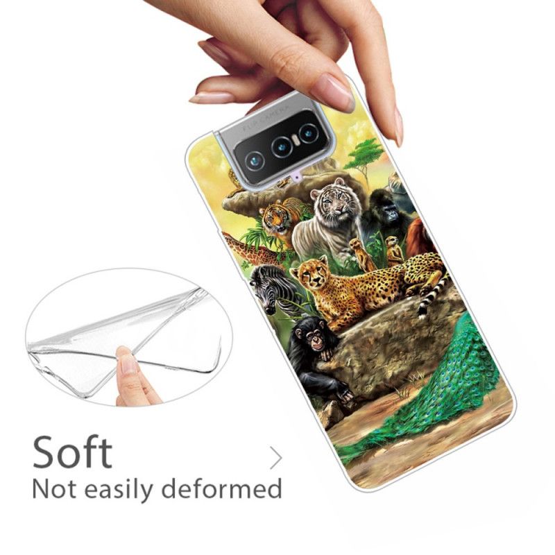 Skal för Asus Zenfone 7 / 7 Pro Safaridjur