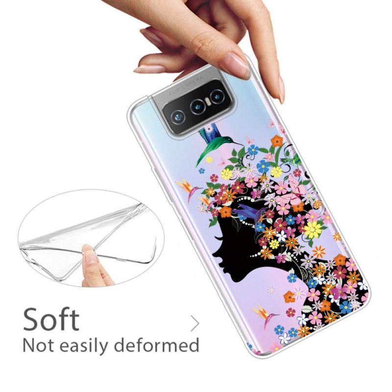 Skal för Asus Zenfone 7 / 7 Pro Vackert Blomhuvud