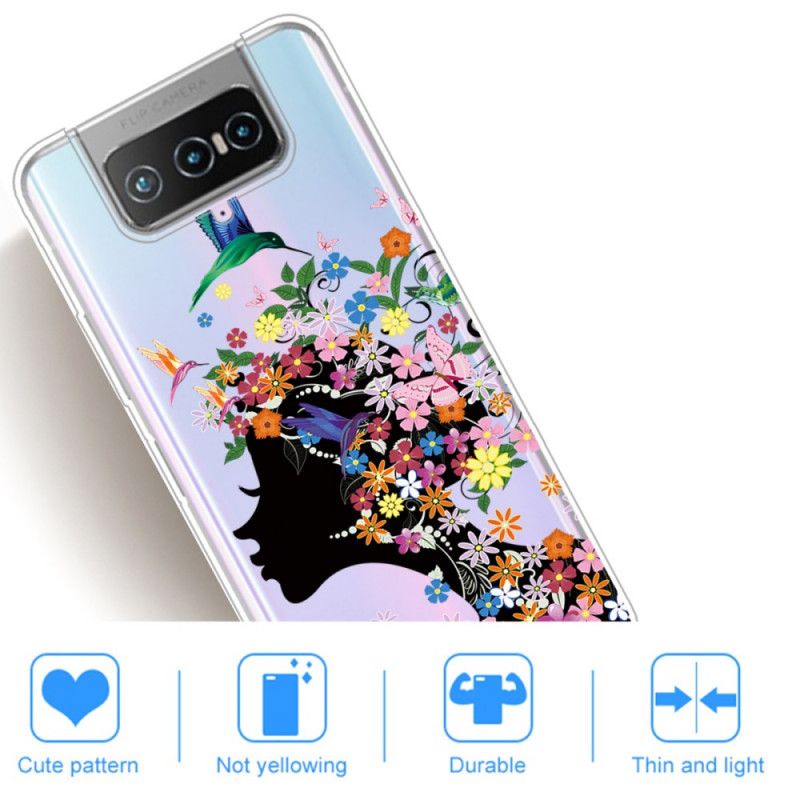 Skal för Asus Zenfone 7 / 7 Pro Vackert Blomhuvud