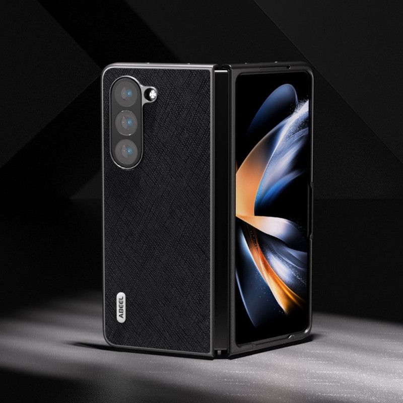 Skal Samsung Galaxy Z Fold 5 Telefonfodral Äkta Abeel Vävt Läder