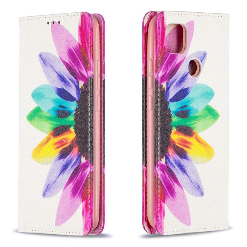 Folio-fodral Xiaomi Redmi 9C Akvarellblomma