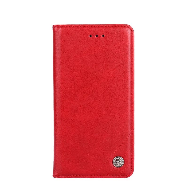 Folio-fodral Xiaomi Redmi 9C Svart Nitläderstil