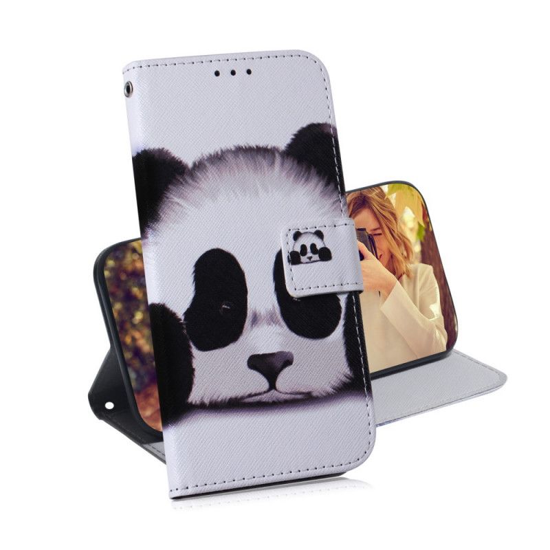 Läderfodral Xiaomi Redmi 9C Mobilskal Panda Ansikte