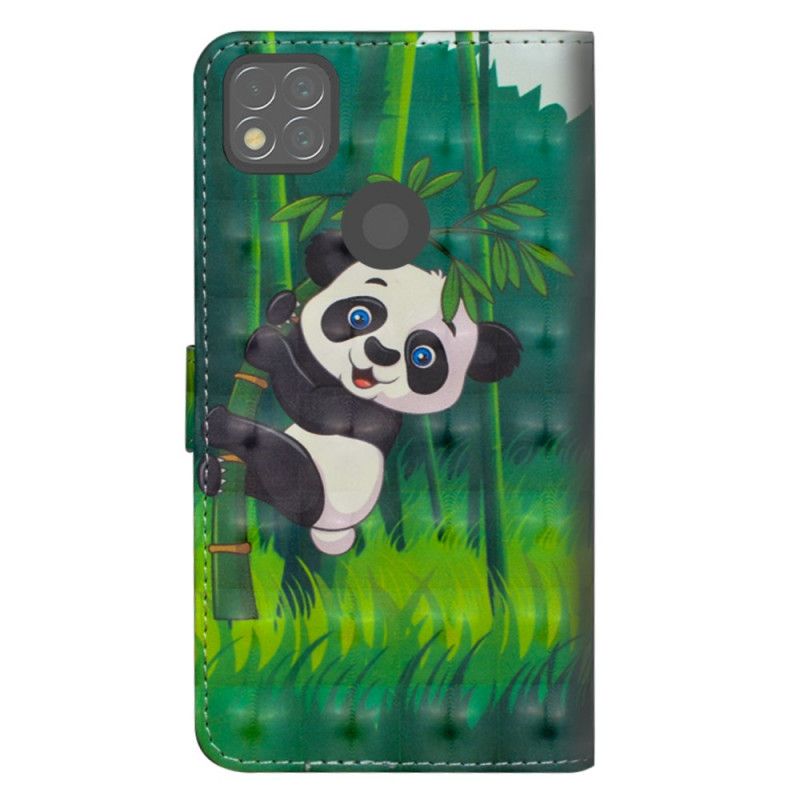 Läderskal Xiaomi Redmi 9C Panda Och Bambu