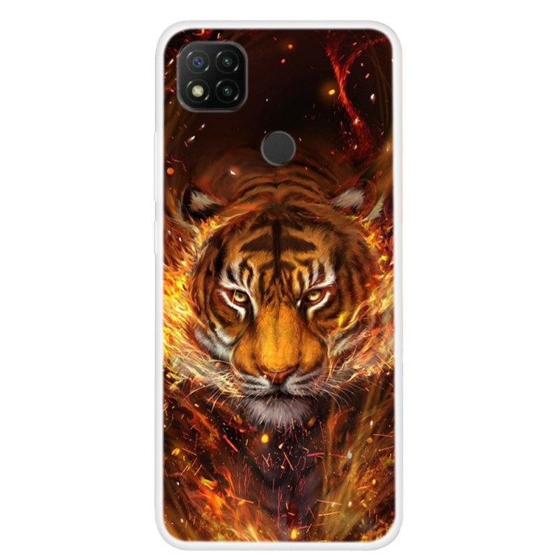 Skal för Xiaomi Redmi 9C Eldtiger