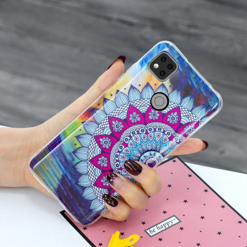 Skal för Xiaomi Redmi 9C Fluorescerande Mandala