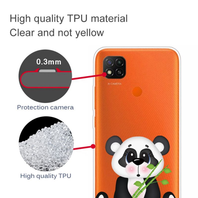 Skal för Xiaomi Redmi 9C Transparent Ledsen Panda