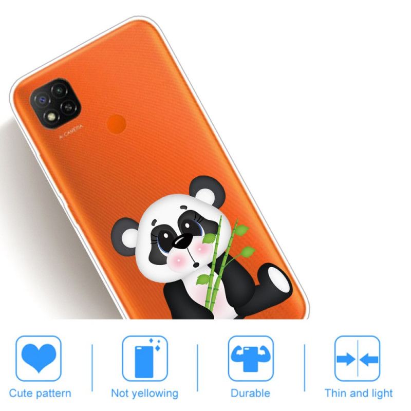 Skal för Xiaomi Redmi 9C Transparent Ledsen Panda