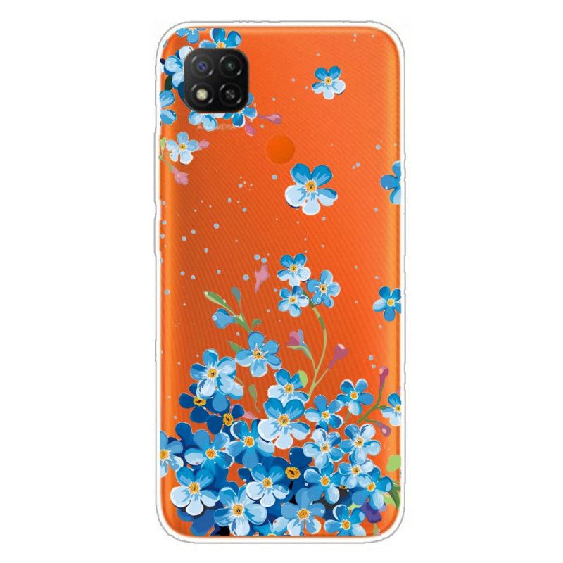 Skal Xiaomi Redmi 9C Bukett Med Blå Blommor