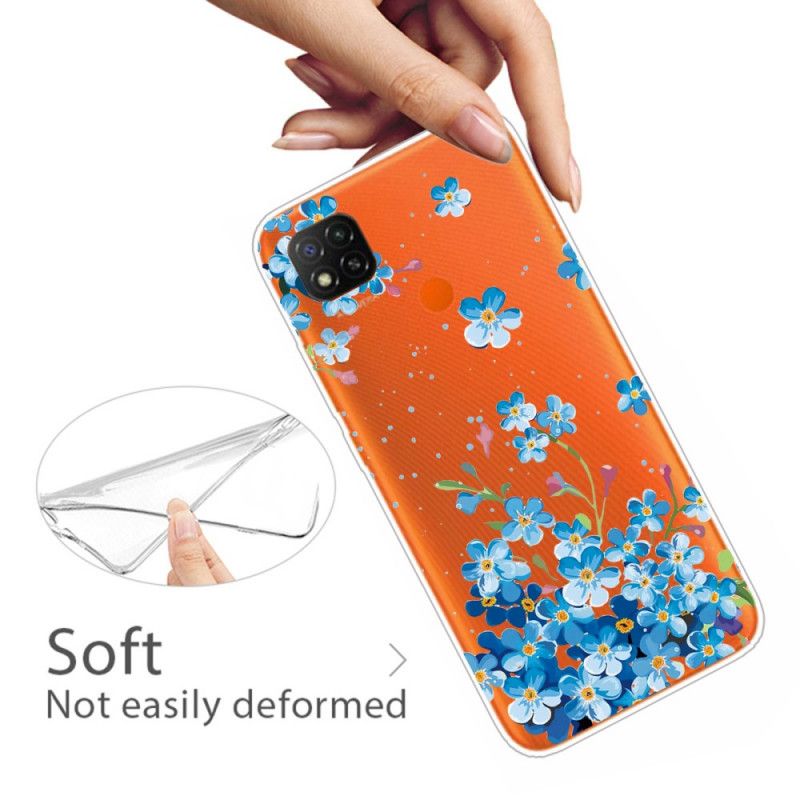 Skal Xiaomi Redmi 9C Bukett Med Blå Blommor