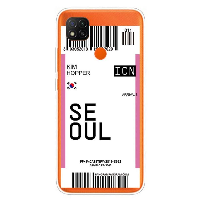 Skal Xiaomi Redmi 9C Magenta Boardingkort Till Seoul