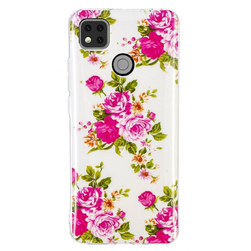 Skal Xiaomi Redmi 9C Mobilskal Fluorescerande Blommor