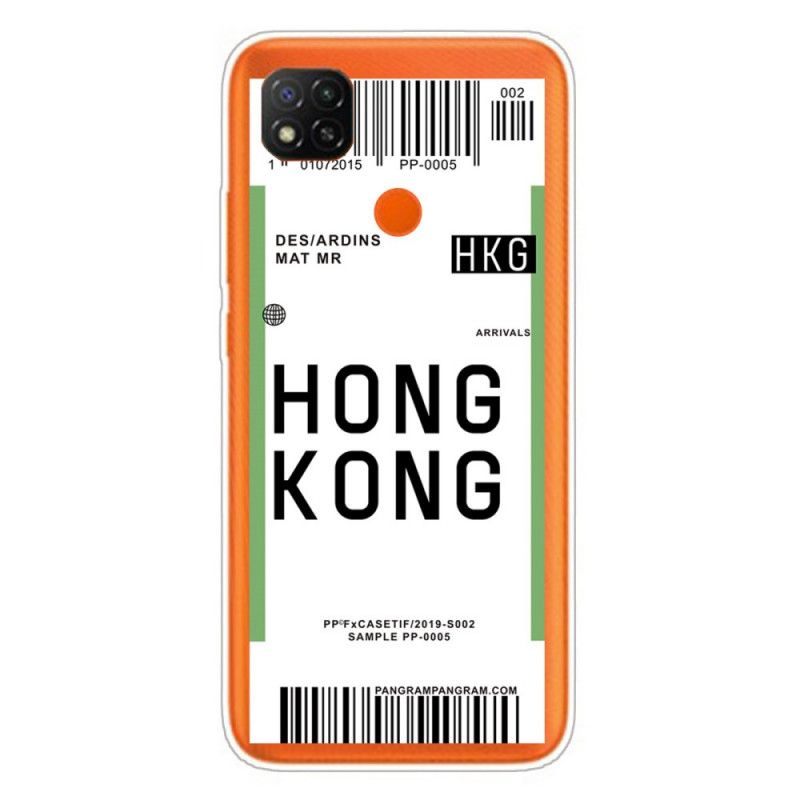 Skal Xiaomi Redmi 9C Mobilskal Ombordstigningskort Till Hong Kong