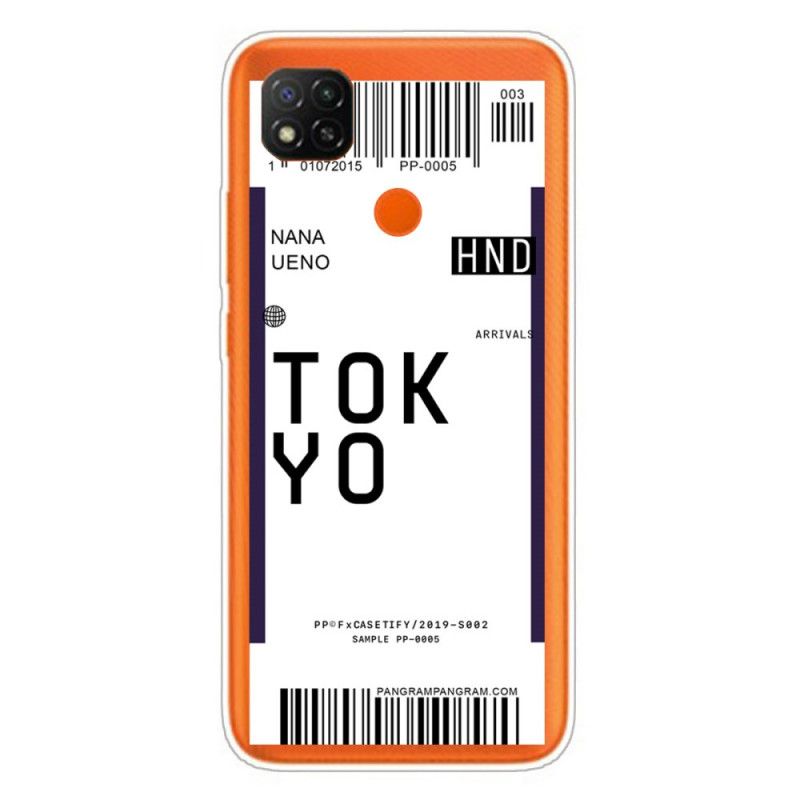 Skal Xiaomi Redmi 9C Mörkblå Boarding Pass Tokyo