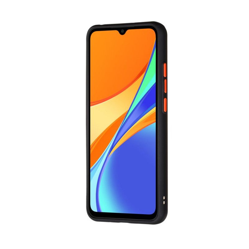 Skal Xiaomi Redmi 9C Svart Hybrid Med Färgade Kanter