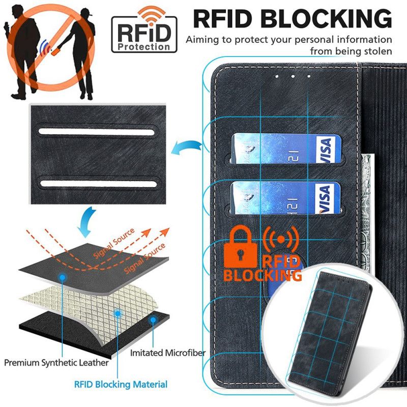 Folio-fodral Realme 12 Pro / 12 Pro Plus Telefonfodral Rfid-blockerande Retroplånbok