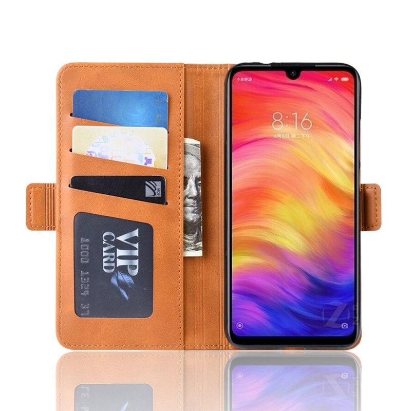 Fodral Xiaomi Redmi Note 7 Brun Dubbel Klaff