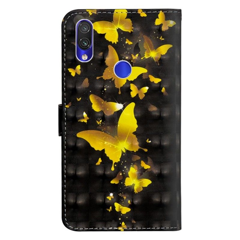 Fodral Xiaomi Redmi Note 7 Gula Fjärilar