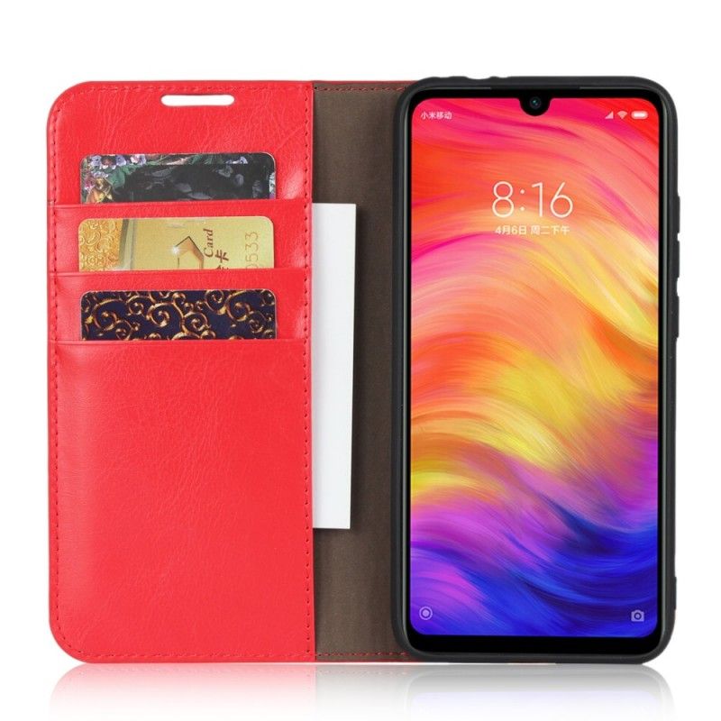 Folio-fodral Xiaomi Redmi Note 7 Svart Äkta Äldre Läder