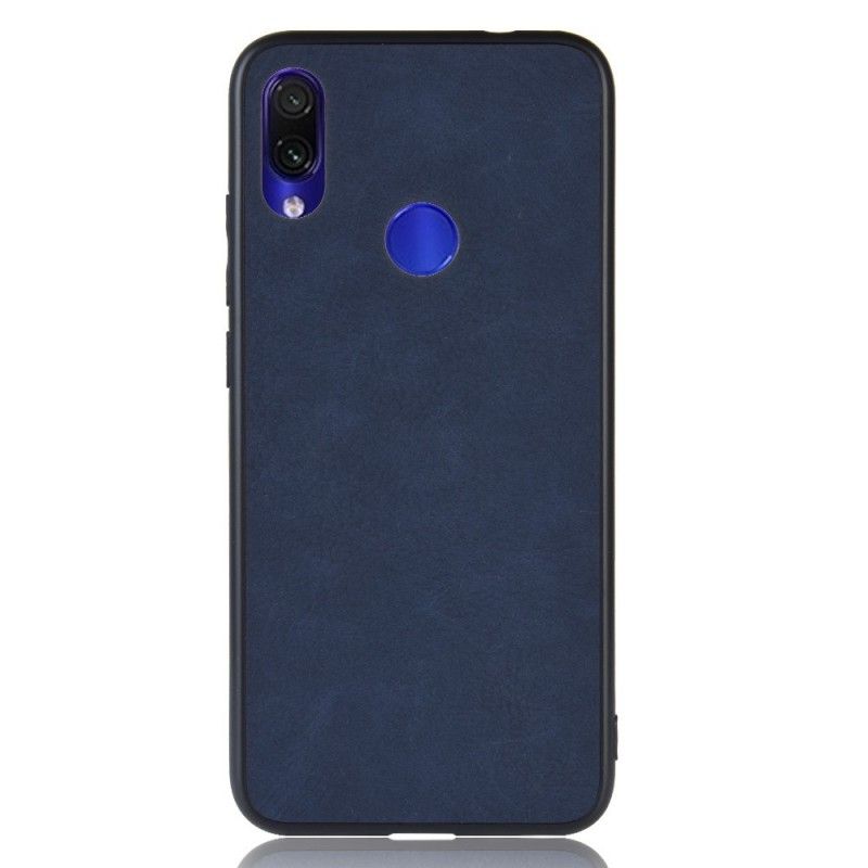 Skal för Xiaomi Redmi Note 7 Mörkblå Lädereffekt I Vintage Look